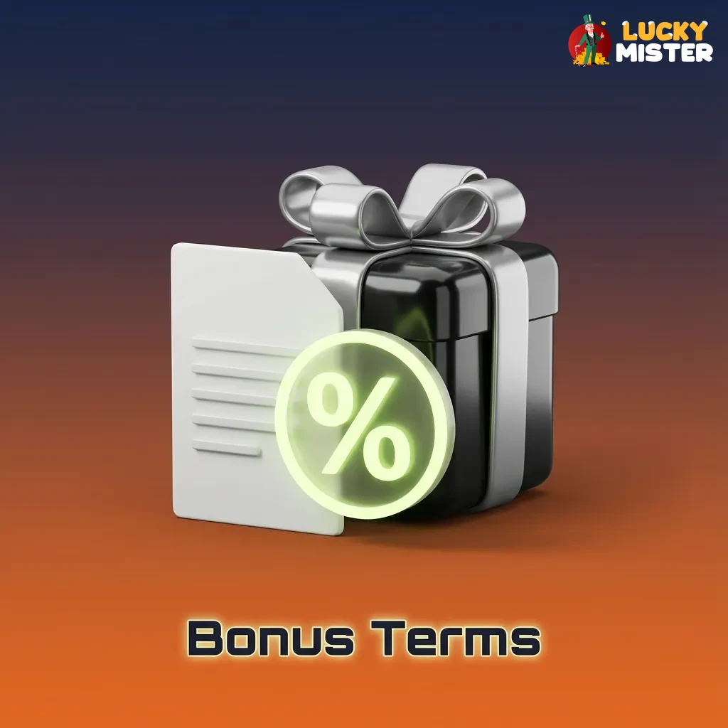 Illustrated bonus terms list highlighting eligibility, wagering requirements, time limits, and anti-abuse rules for UK users.