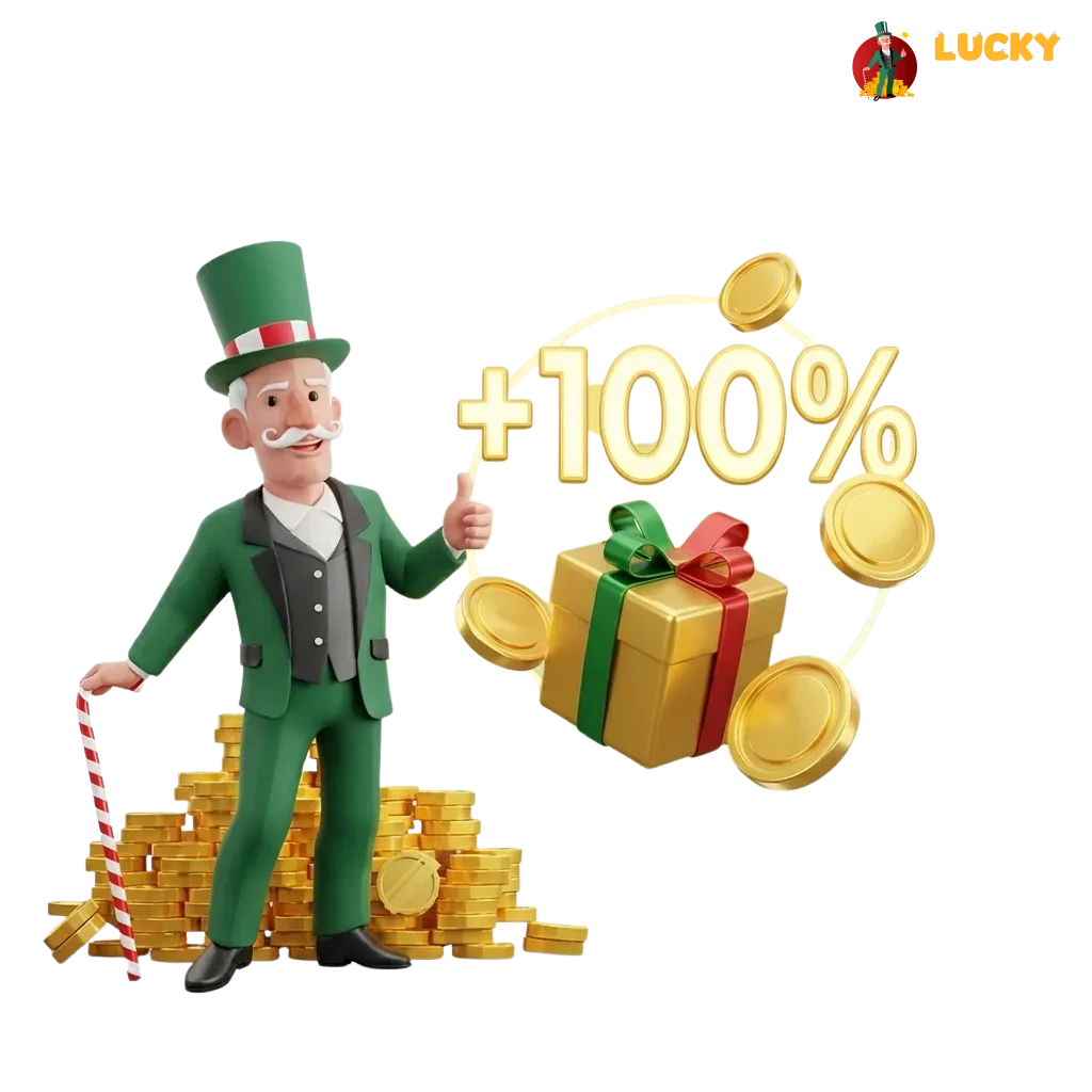 LuckyMister UK promotions banner showing 500% casino bonus and 500 free spins welcome offer for new players
