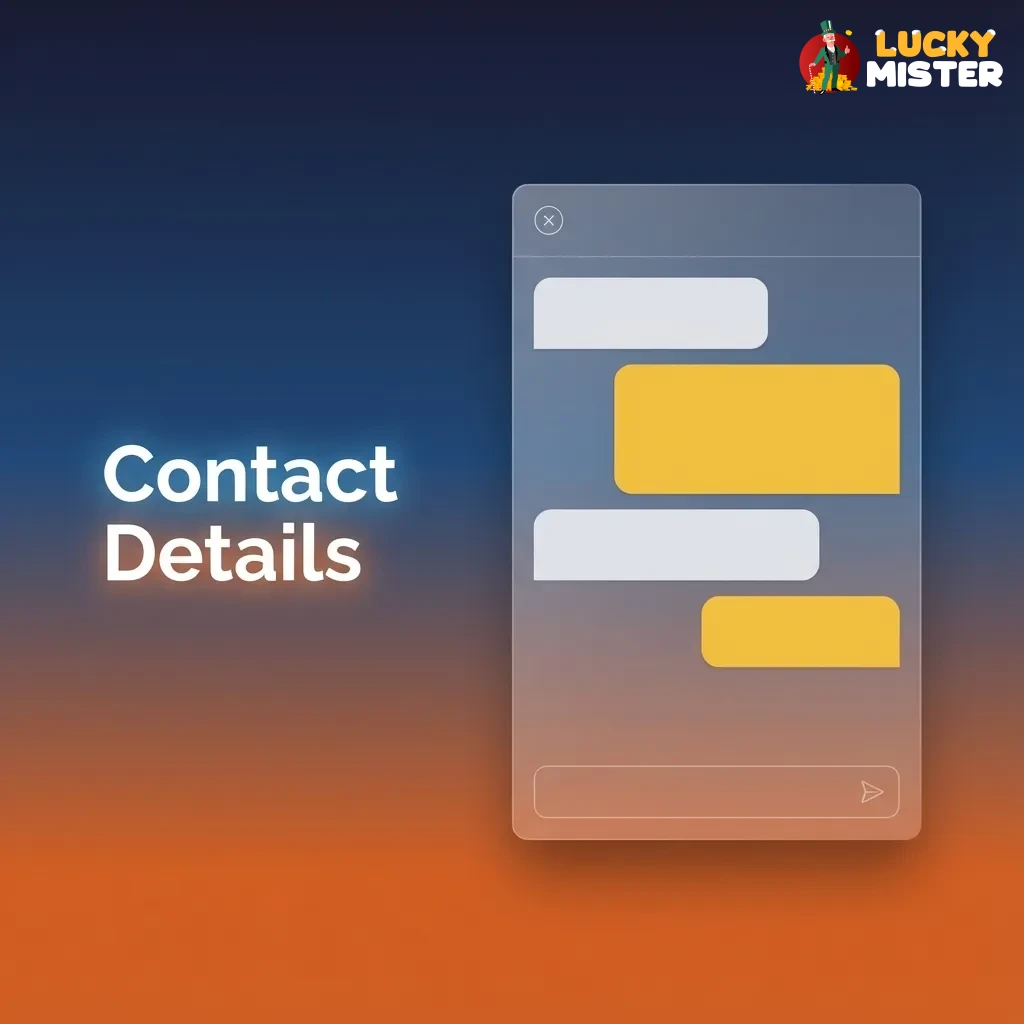 Contact details page showing 24/7 support via live chat, email, phone, and LuckyMister London office address