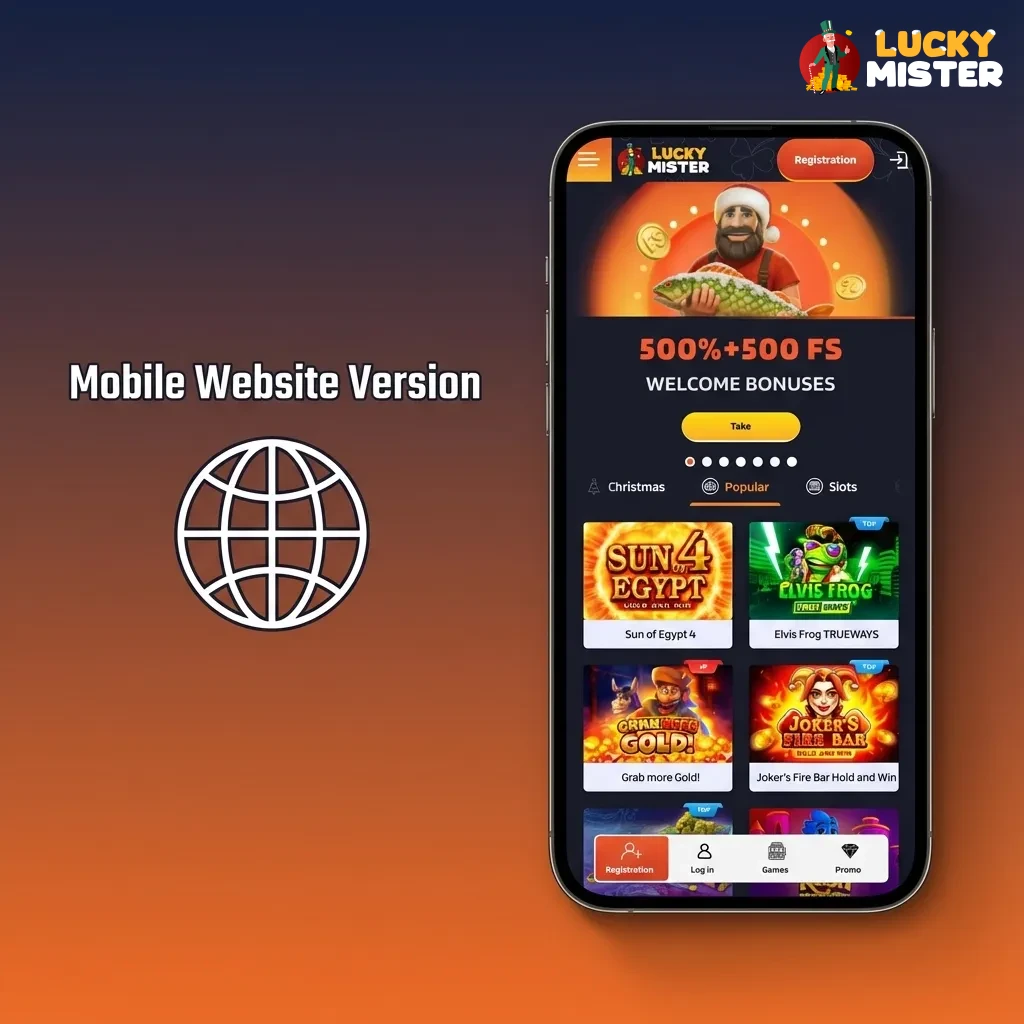 Smartphone showing Lucky Mister mobile site with touch-friendly betting interface and live odds on a clean, responsive screen