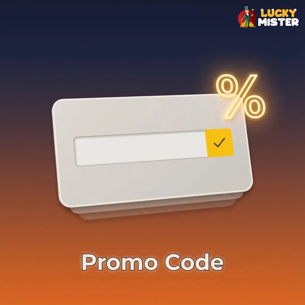 Table showing promo codes LUCKY500, SPORT25, RELOAD20 with casino and sports bonuses and brief usage instructions