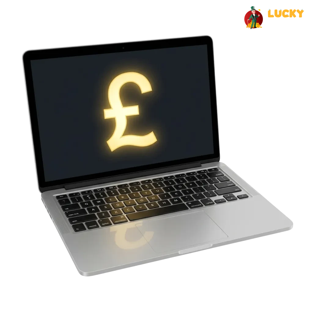 Infographic showing LuckyMister UK withdrawals: Visa, Mastercard, USDT (ERC20), £20–£5,000 limits, 0–24h processing time