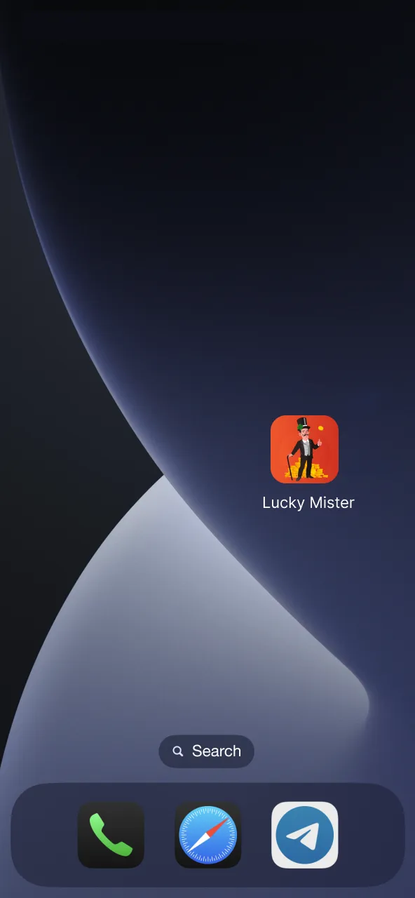 Start Lucky Mister explore access app like standard installation.