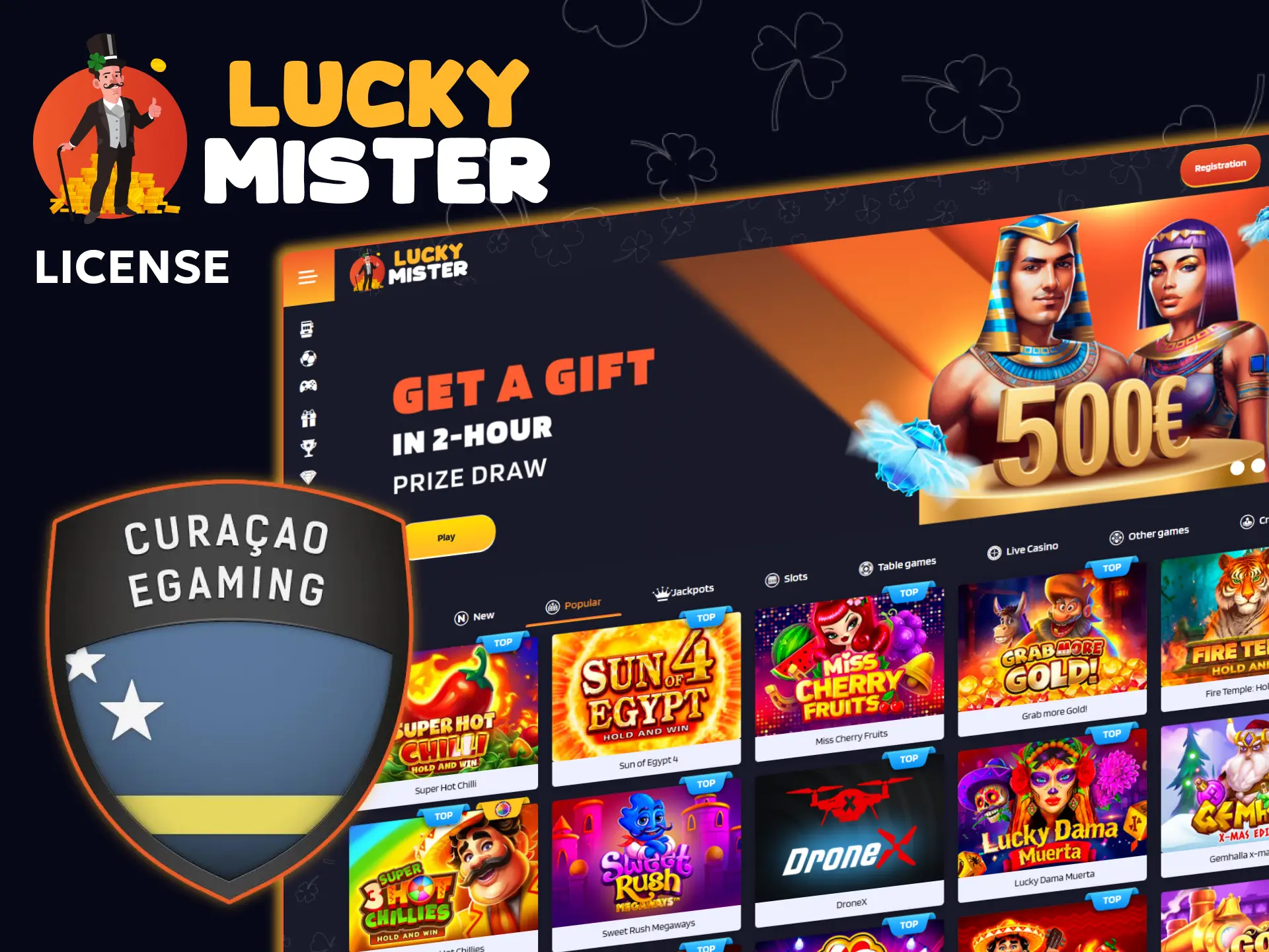 The official Lucky Mister platform is licensed and safe for players from the United Kingdom.