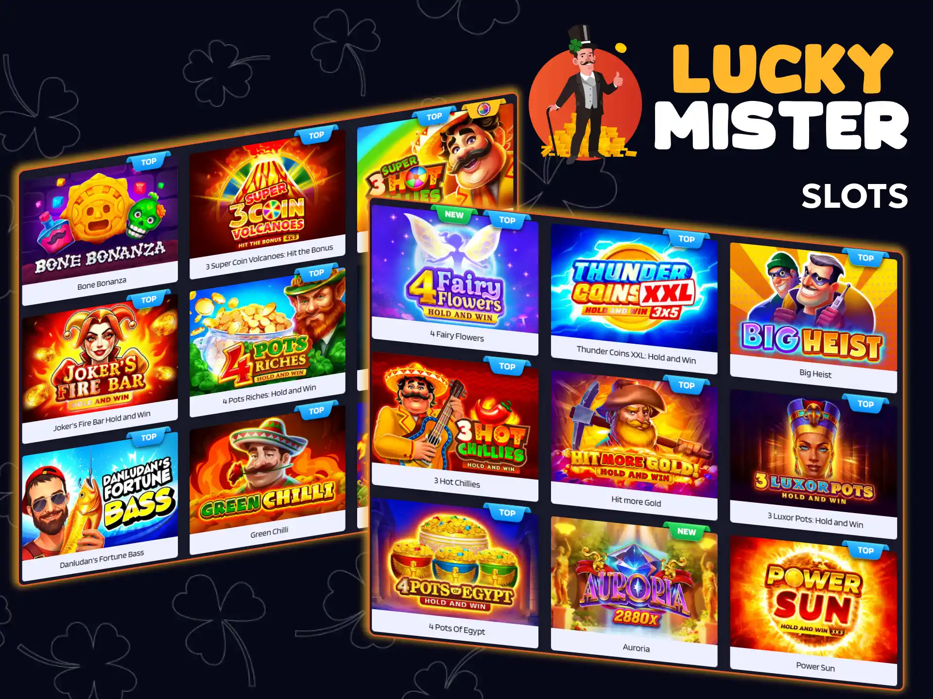 Choose a slot game that you enjoy playing at Lucky Mister casino.